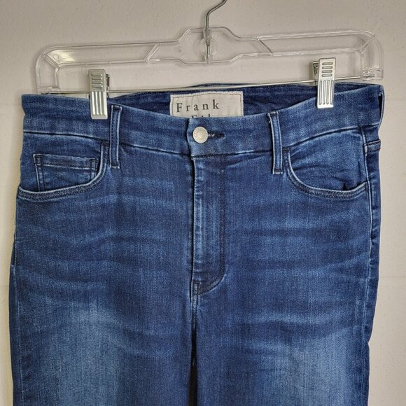 Frank & Eileen Womens Blue Denim Sligo Skinny Jean Raw Hem Size 28 Boho Classic - Picture 7 of 14